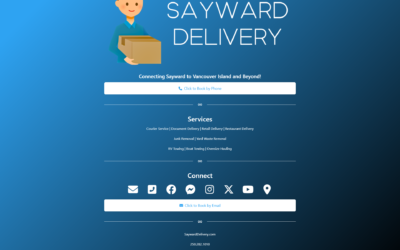 Sayward Delivery Link In Bio Landing Page