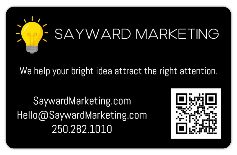 Sayward Marketing Business Card Back