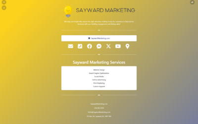 Sayward Marketing Link In Bio Landing Page