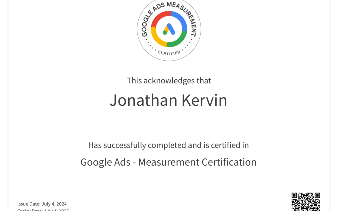 Google Ads Measurement Certification