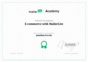 MailerLIte Academy E-Commerce With MailerLite Certification