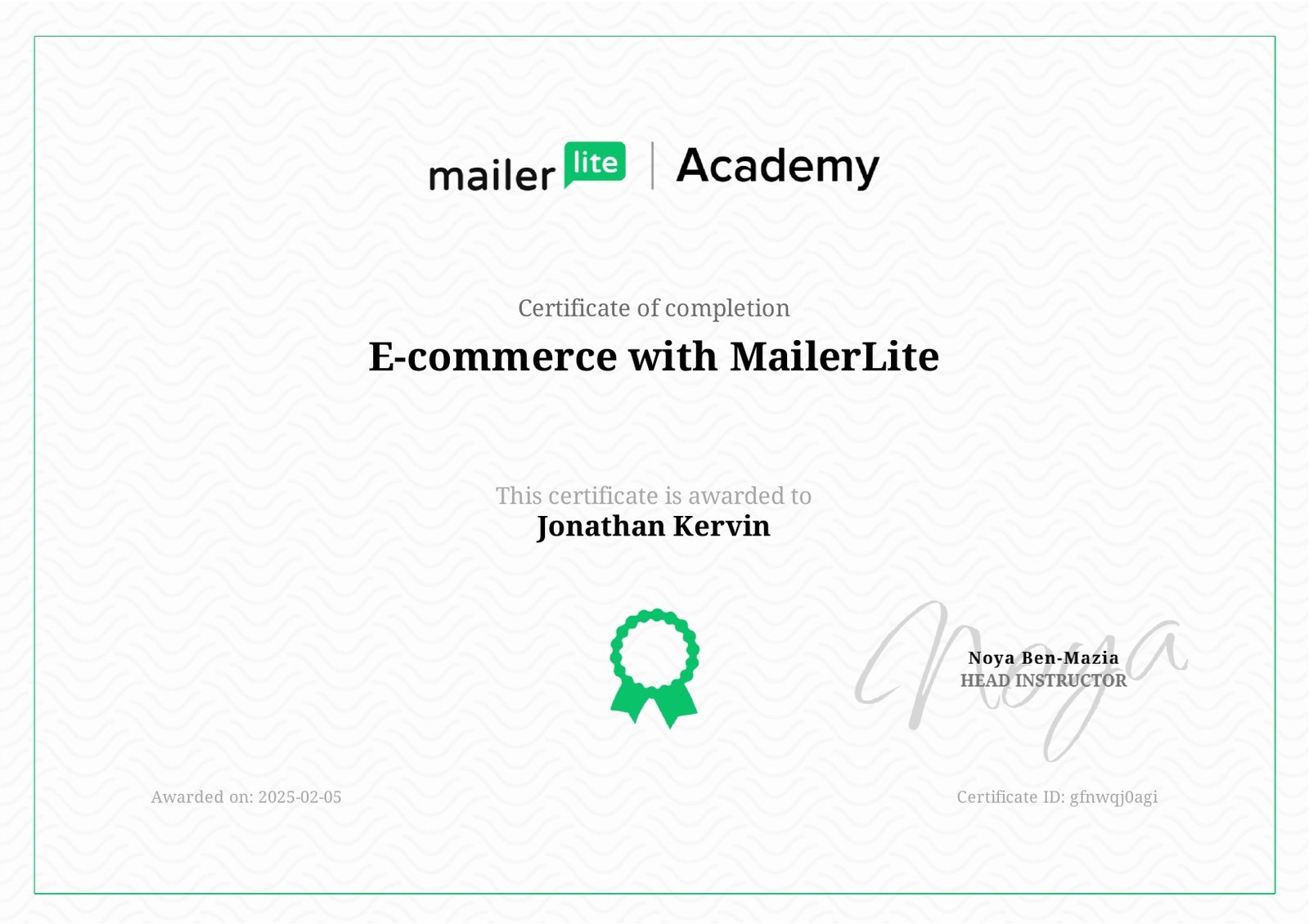 MailerLite Academy E-Commerce With MailerLite Certification