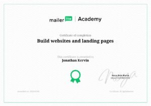 MailerLite Academy Build Websites And Landing Pages Certification