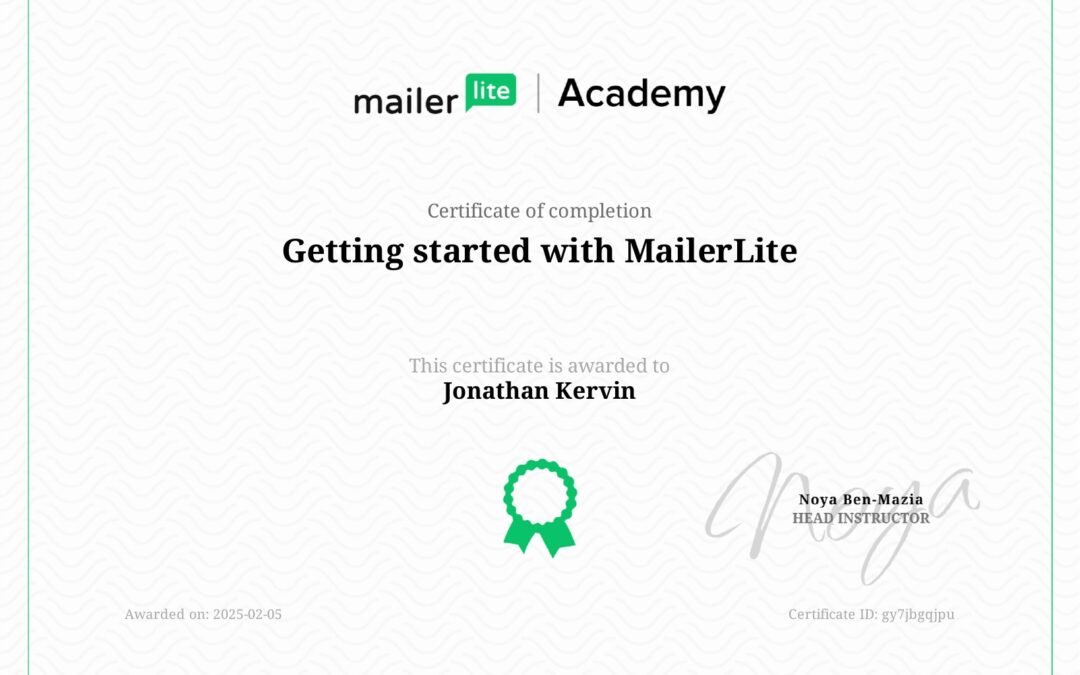 MailerLite Academy Getting Started With MailerLite Certification