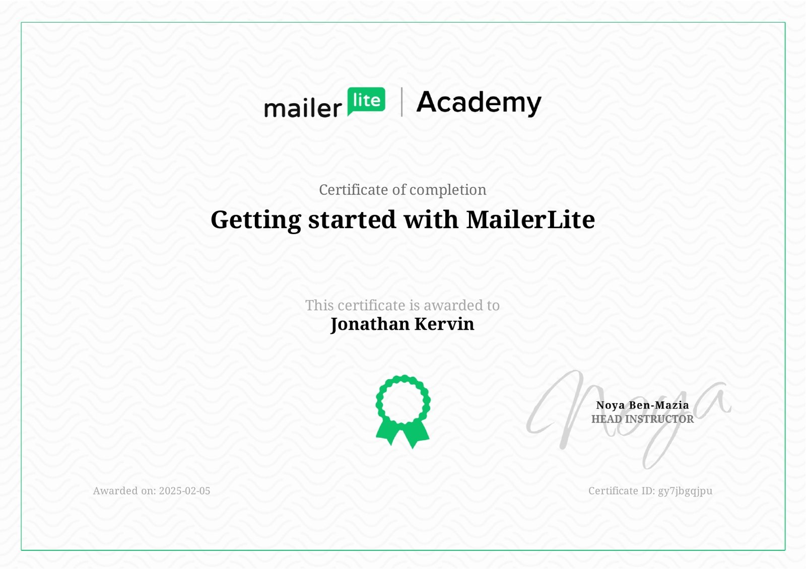 MailerLite Academy Getting Started With MailerLite Certification