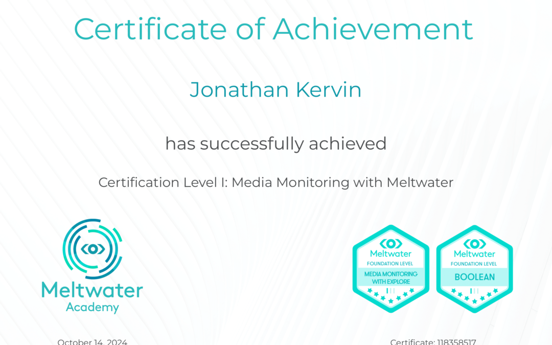 Meltwater Academy Media Monitoring Level 1