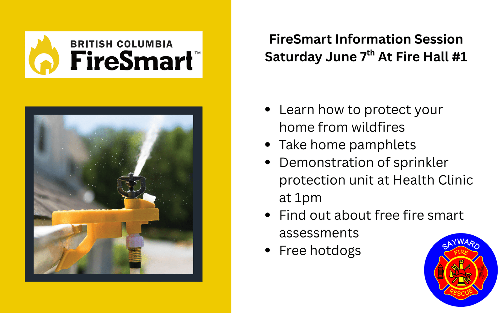 Flyer Design and Printing – Sayward Volunteer Fire Department