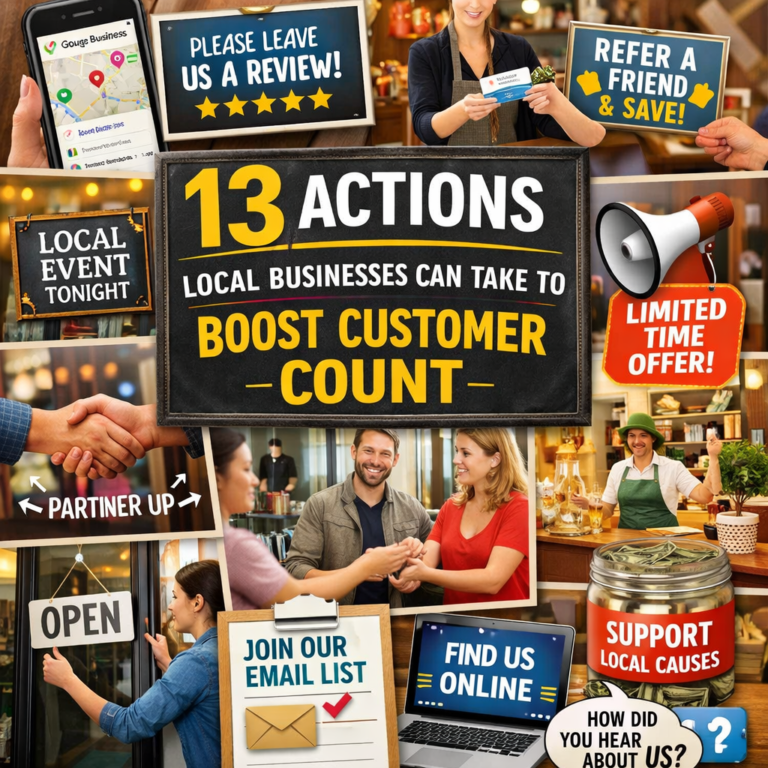 13 Concrete Actions Local Businesses Can Take to Boost Customer Count