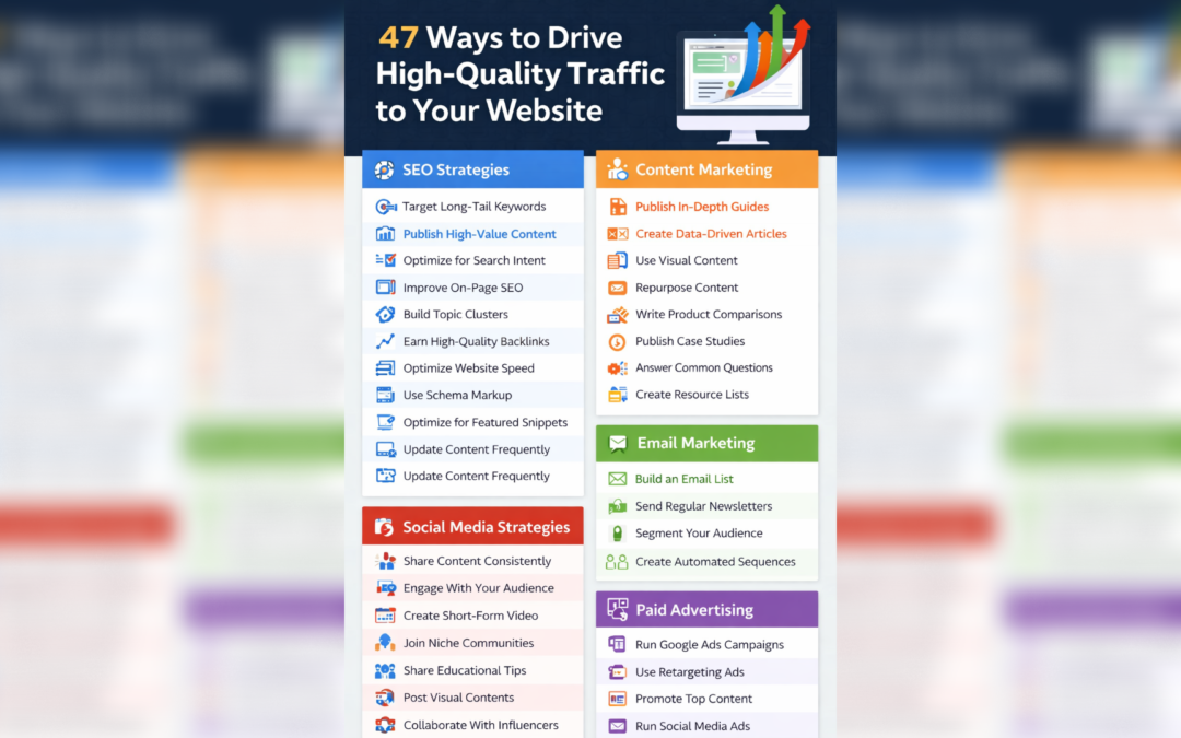 47 Ways To Drive High Quality Traffic To Your Website